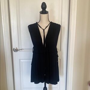 Free People Black Strappy Swim Coverup